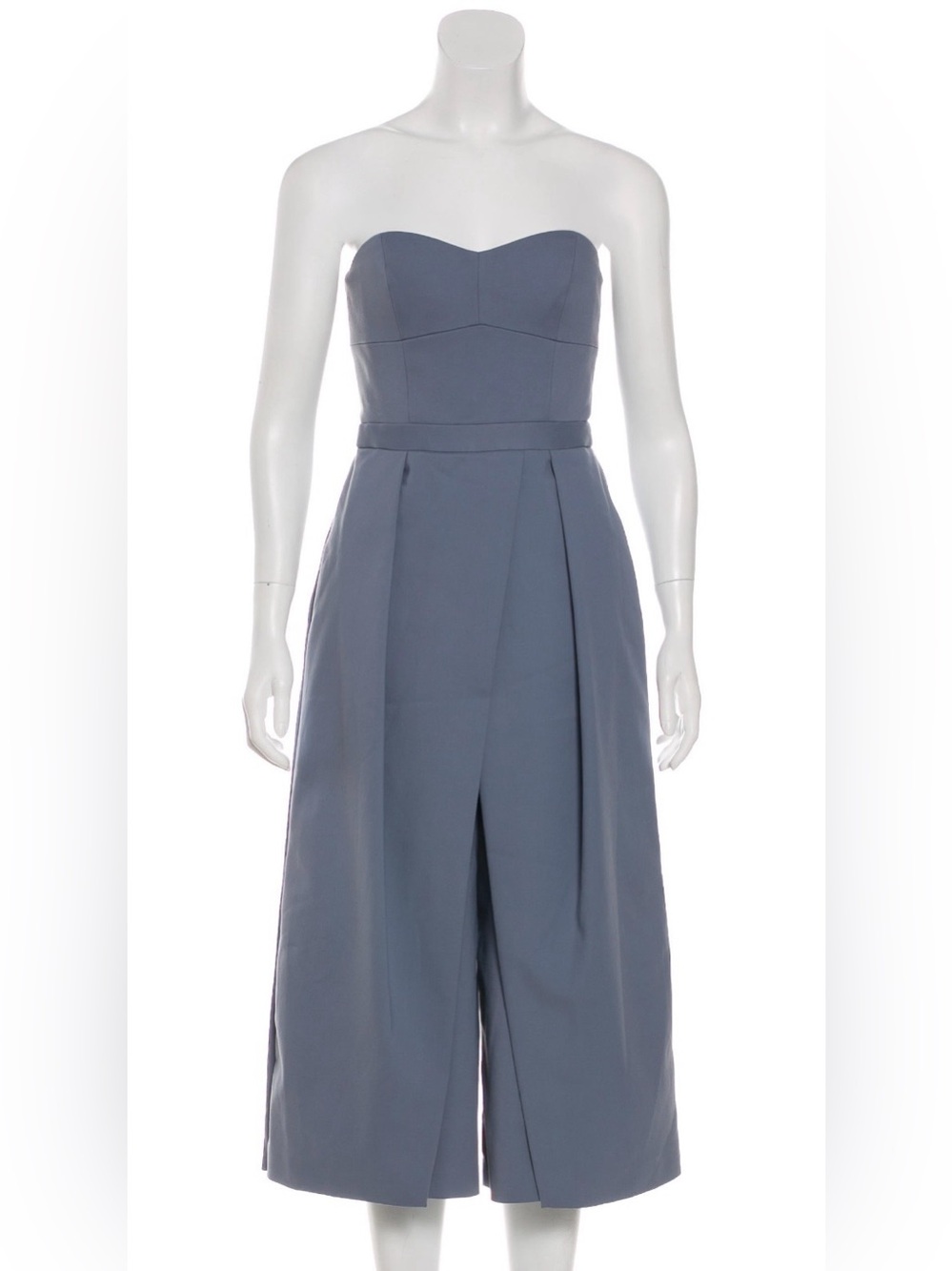 Tibi Strapless Slate Blue Jumpsuit Dress